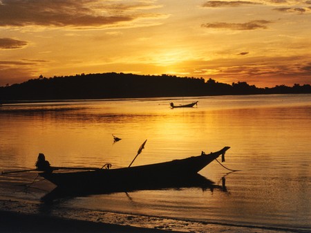 Golden Sunset in Thailand