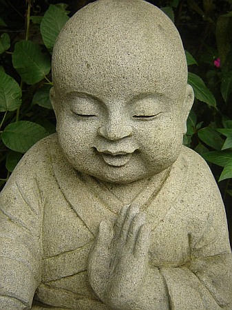 A garden buddha.