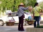 Two Thai women selling on the streets