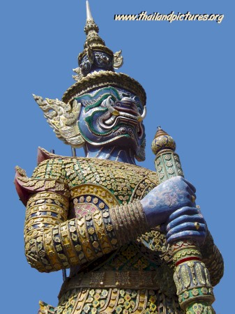 A thai temple guard statue