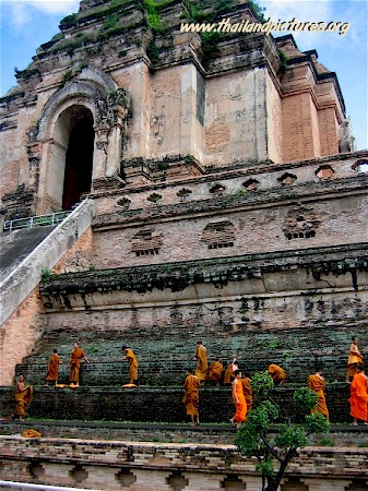Thai monks at one of the temples in Thailand