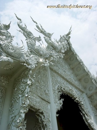 A beautiful silver coloured temple.