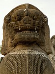 Stone temple lion