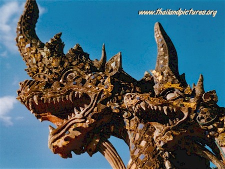 An image from a stone dragon in Thailand
